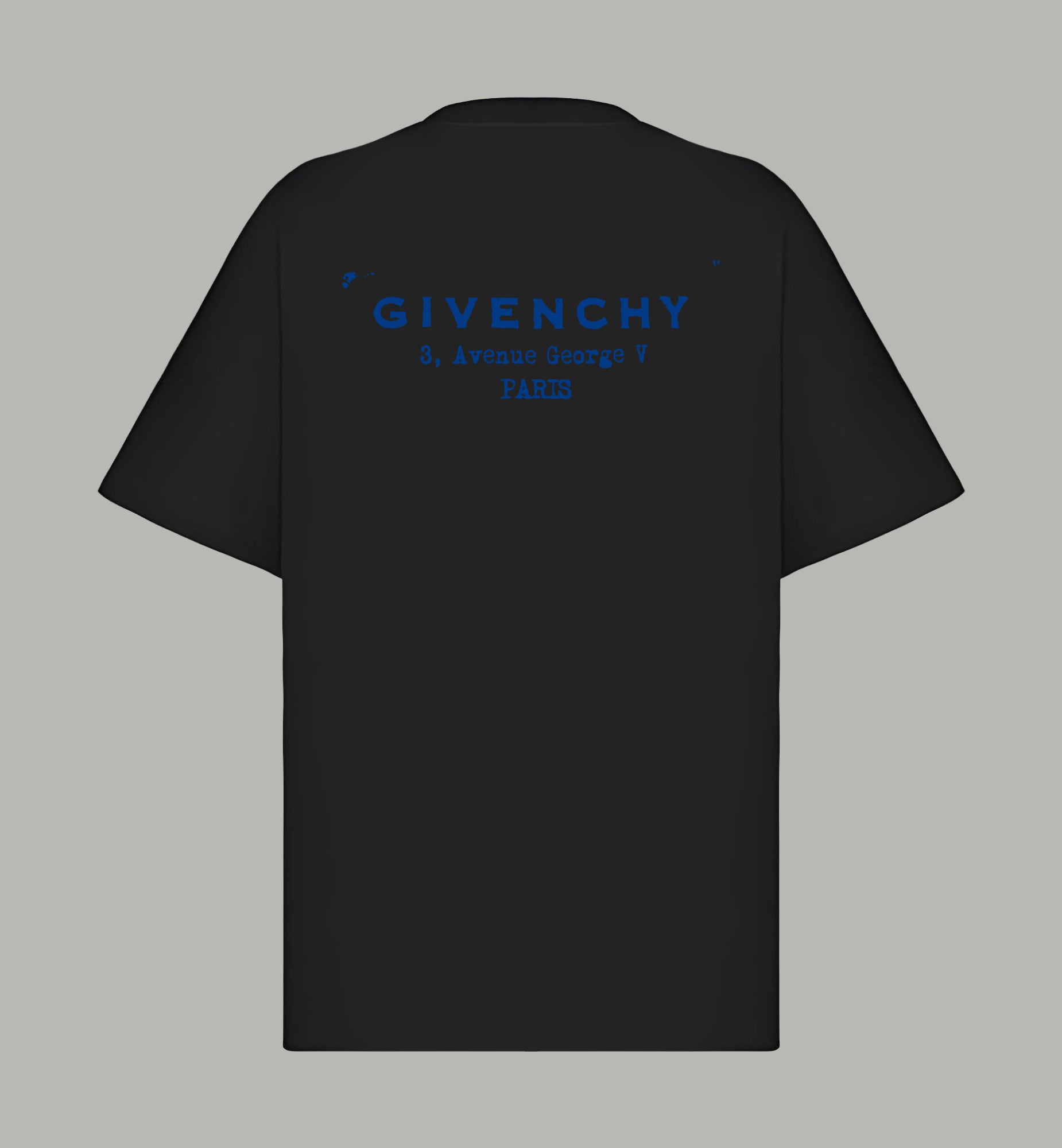 Black short-sleeve T-shirt with back GIVENCHY logo print
