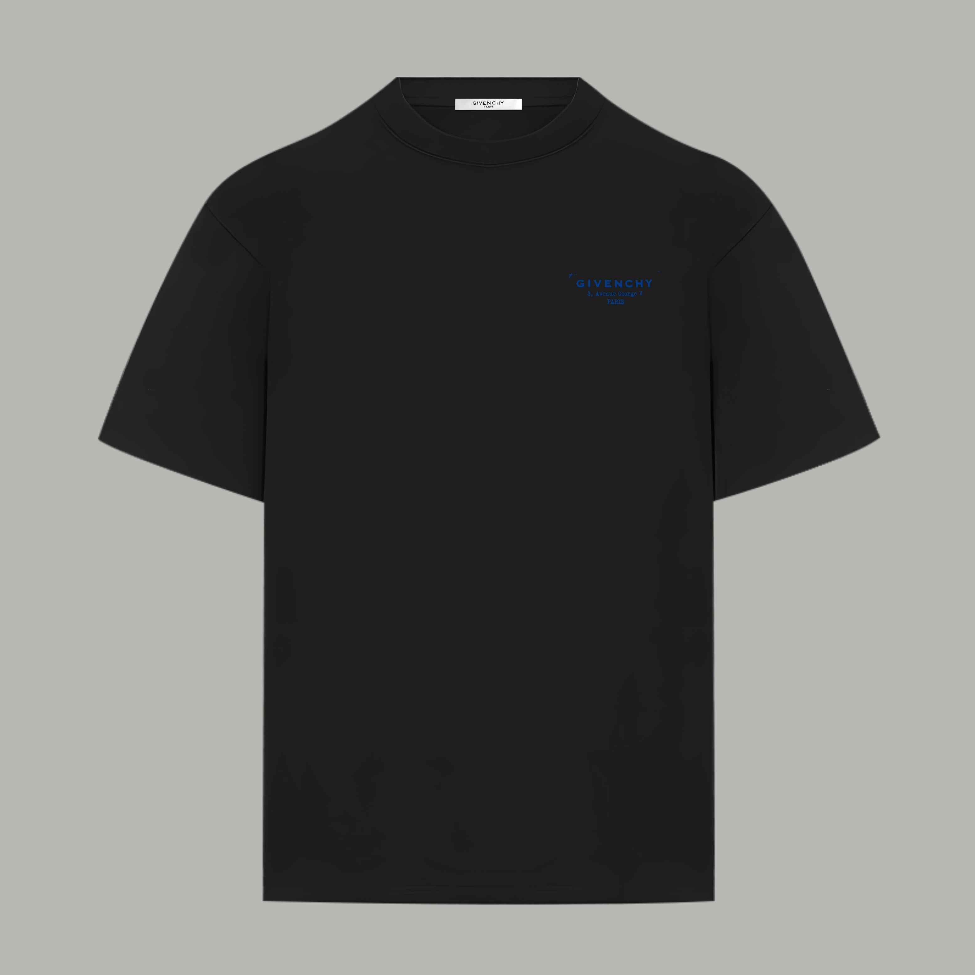 Black short-sleeve T-shirt with small chest GIVENCHY logo