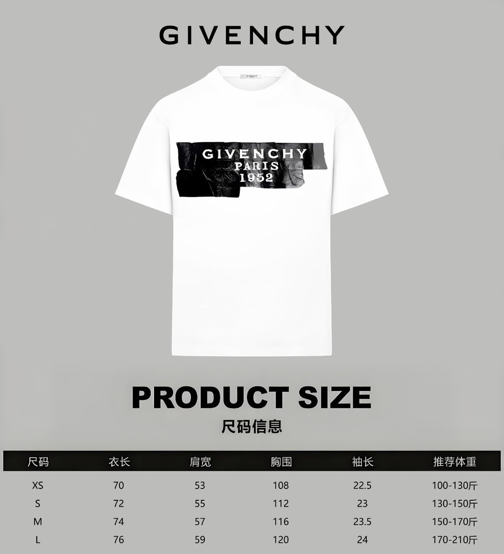 White crewneck T-shirt with black Paris 1952 front graphic