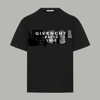 Black crewneck T-shirt with centered PARIS 1952 logo graphic
