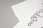 Givenchy white T-shirt sleeve with silver-tone square embellishment detail