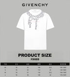 Givenchy white T-shirt with silver-tone square embellishment at crew neck