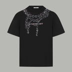 Givenchy black T-shirt with crystal “GIVENCHY PARIS” front graphic