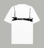 Givenchy T-shirt, white, back print with black bra graphic stripe