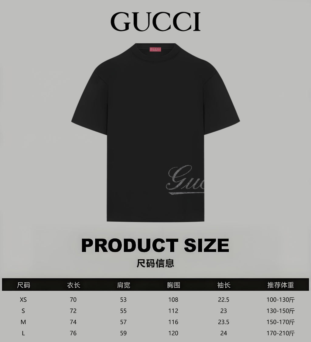 Givenchy dark black crewneck T-shirt front view with script logo detail
