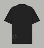 Givenchy T-shirt in dark black with crew neck, short sleeves, and partial script on back