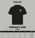 Black Versace T-shirt with small chest Medusa logo