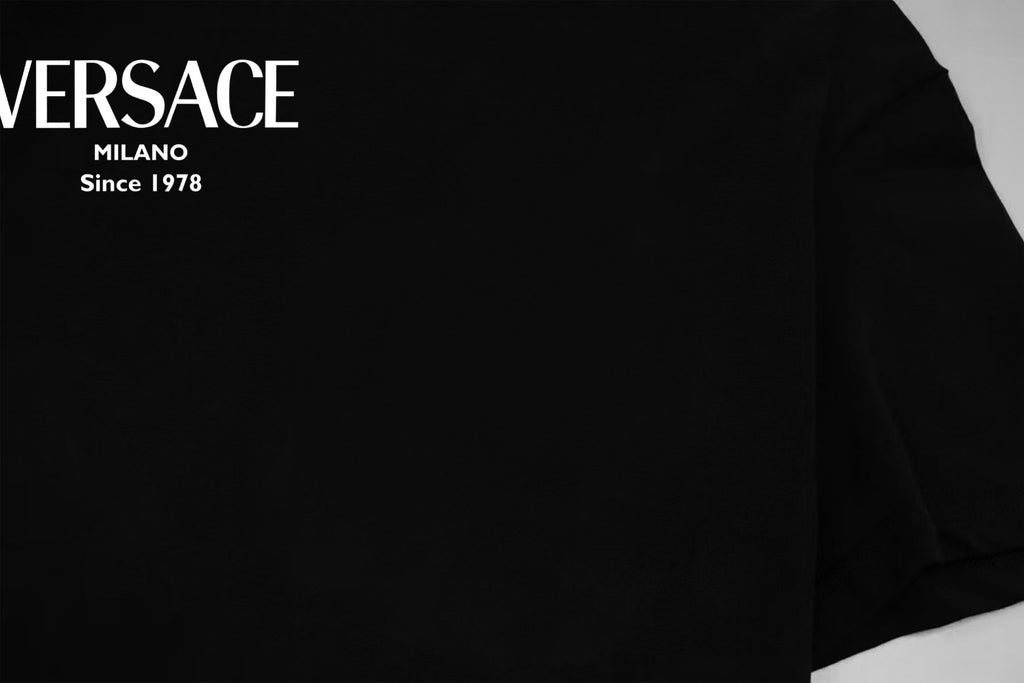 Black Versace T-shirt with Milano Since 1978 logo