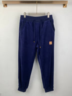 Louis Vuitton dark blue jogger pants with drawstring and elastic waistband