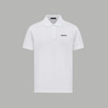 White Versace polo shirt with collar and button placket