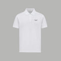 White Givenchy polo shirt with button placket and embroidered chest logo