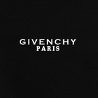 Black polo fabric with GIVENCHY PARIS logo print