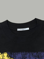 Black crewneck T-shirt collar with GIVENCHY label