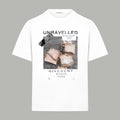 White T-shirt with front graphic print and crew neck