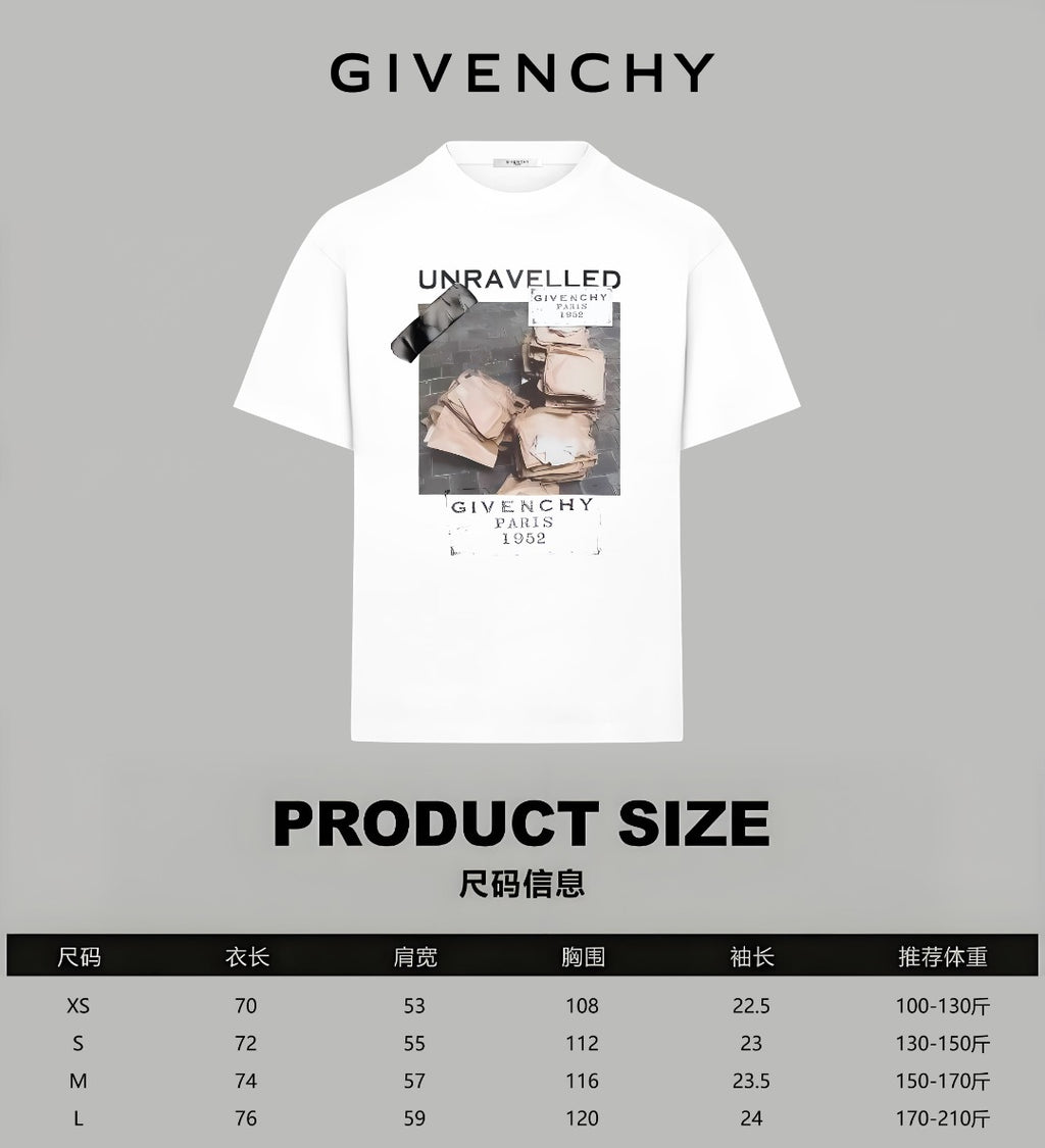 White T-shirt with front graphic print, flat lay