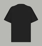 Black T-shirt with short sleeves and crew neck