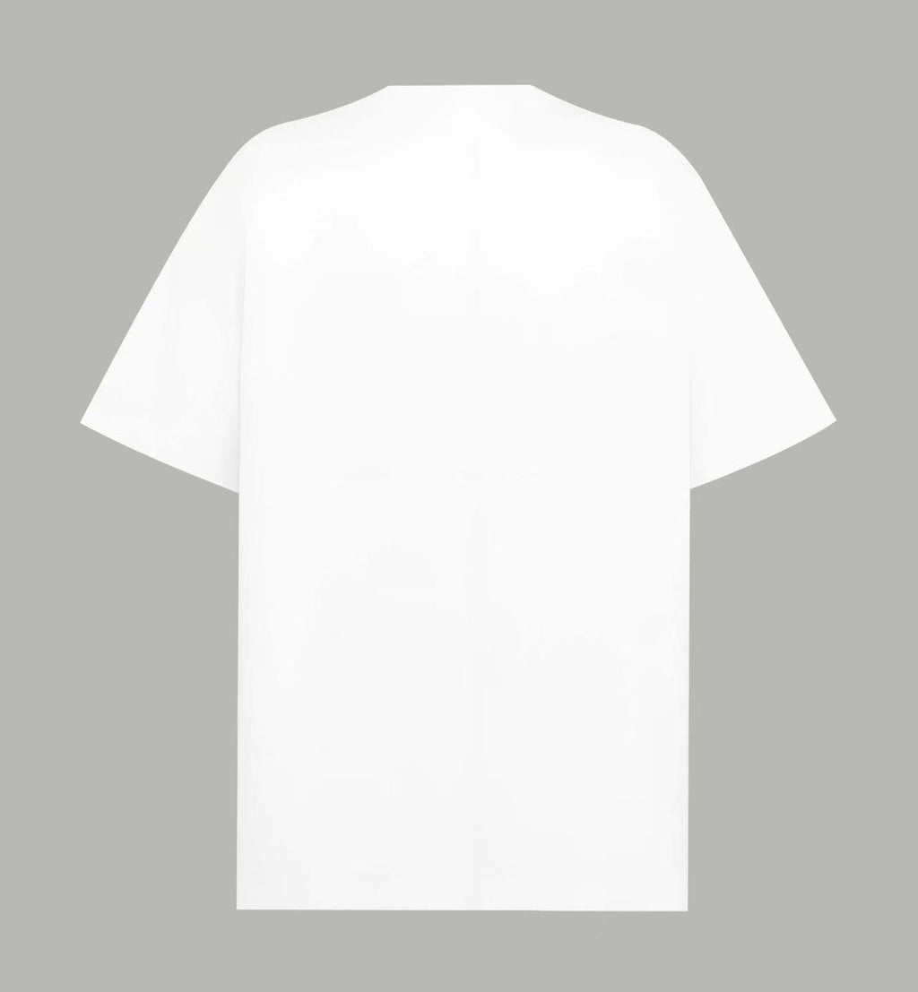 White Givenchy T-shirt, back view, plain crewneck