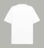 White Givenchy T-shirt, back view, plain crewneck
