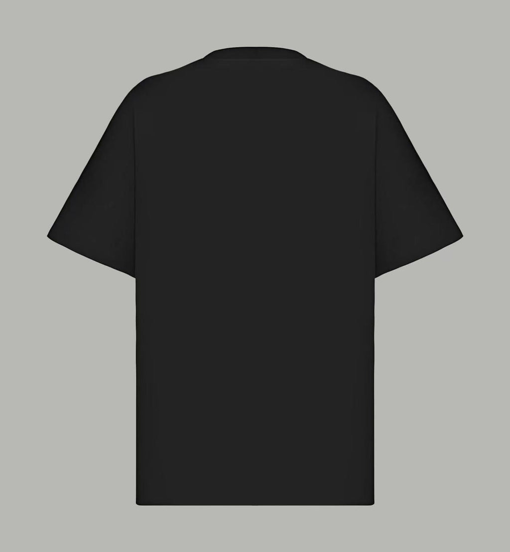 Black Givenchy T-shirt back view with crew neckline