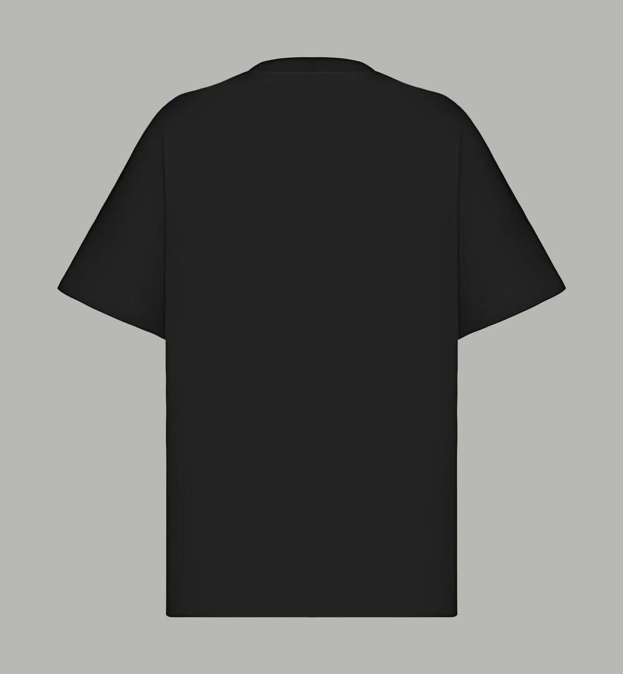 Black Givenchy T-shirt back view with crew neckline