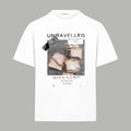 White Givenchy T-shirt with UNRAVELLED front graphic print