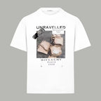 White Givenchy T-shirt with UNRAVELLED front graphic print