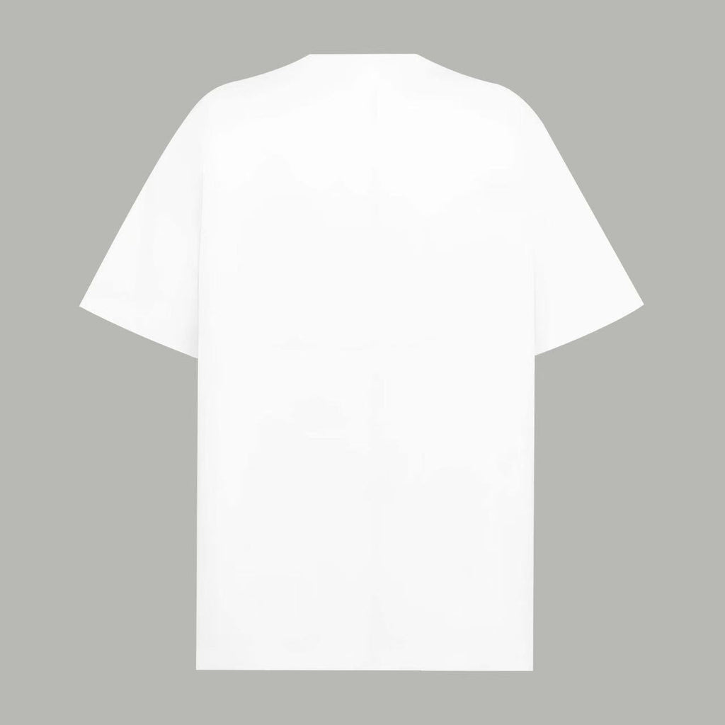 White T-shirt, plain back view