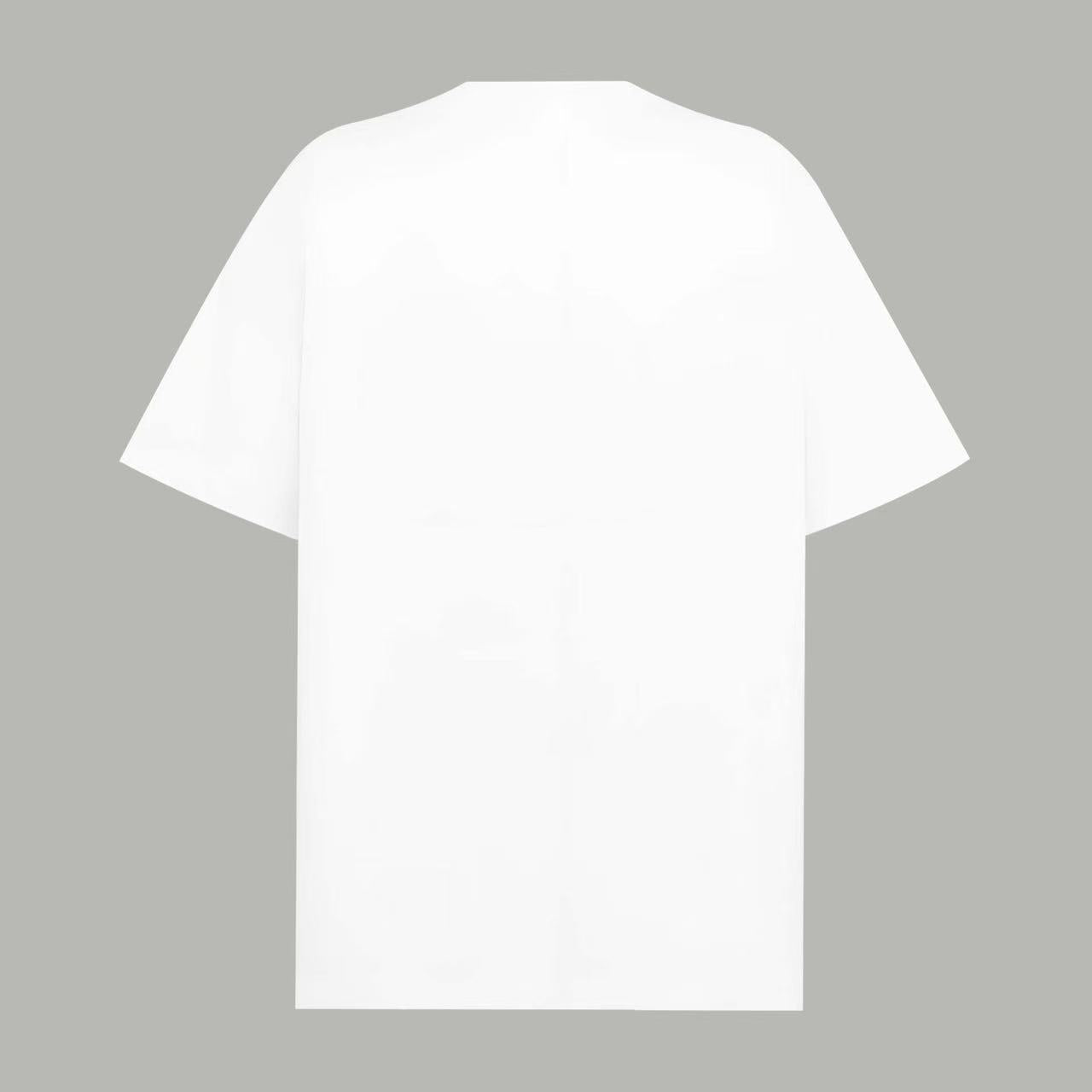 White T-shirt, plain back view