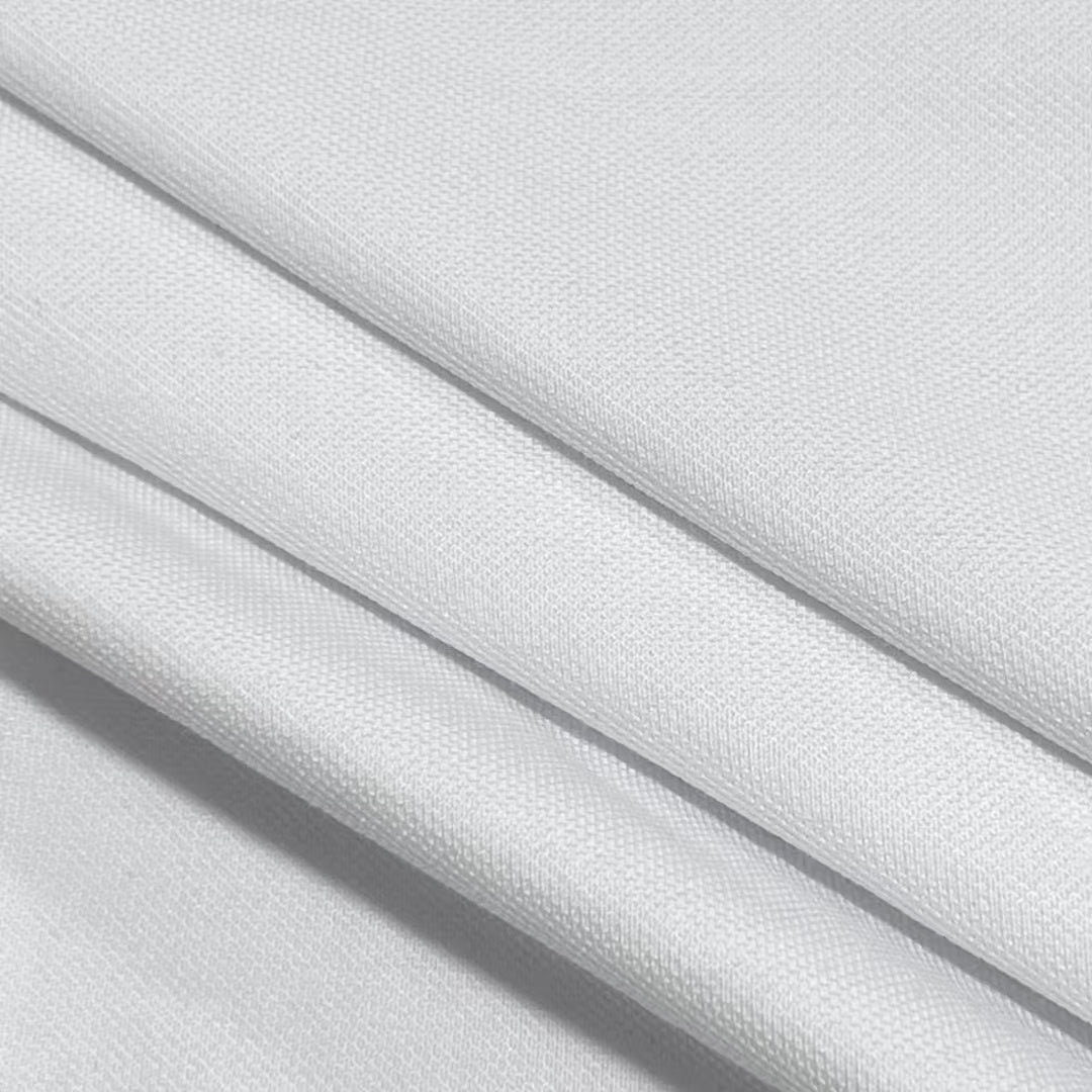 White polo shirt fabric texture close-up