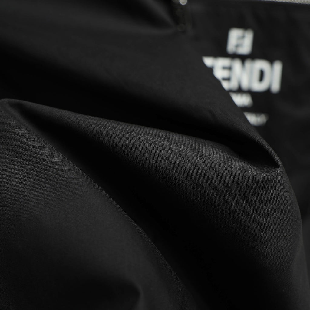 Fendi short-sleeve shirt fabric close-up with partial logo print