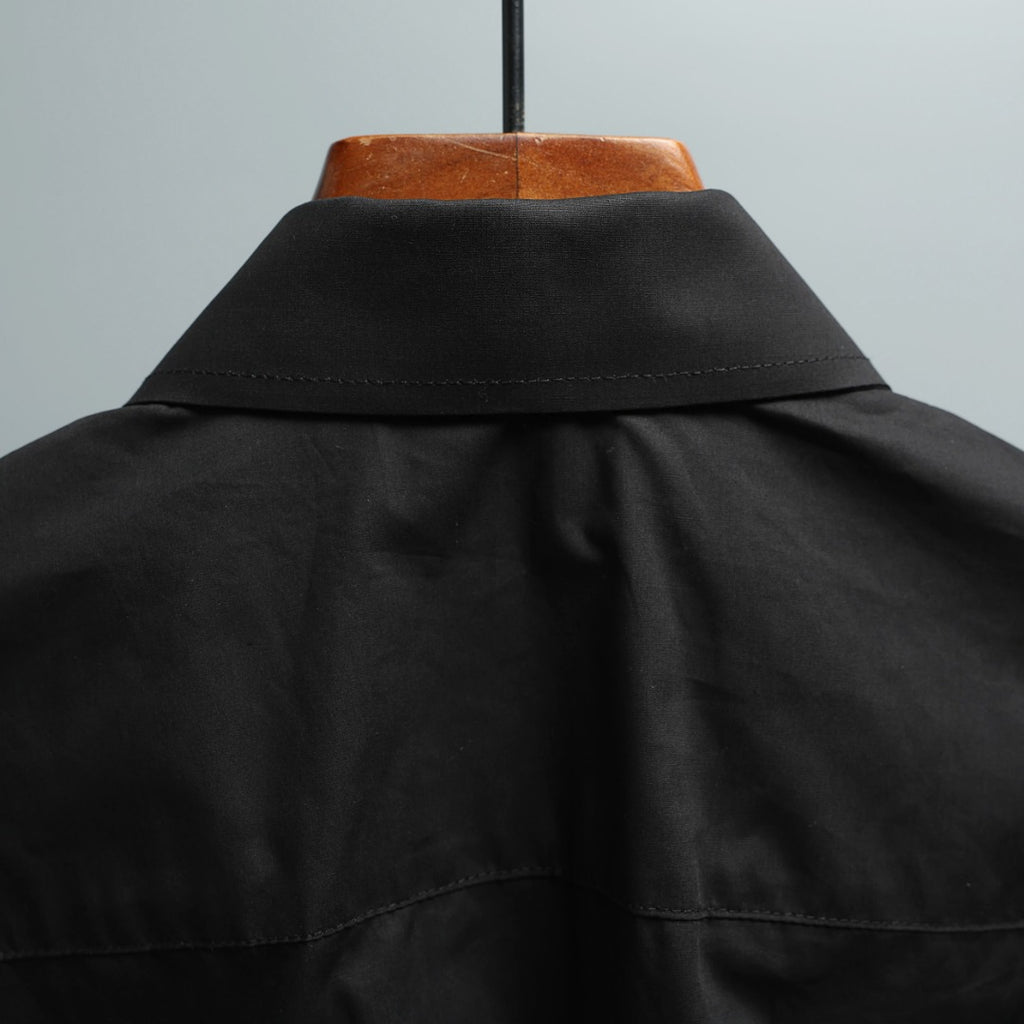 Fendi short-sleeve shirt back view with raised collar seam and yoke
