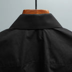 Fendi short-sleeve shirt back view with raised collar seam and yoke