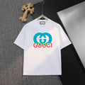 White Gucci logo T-shirt on hanger