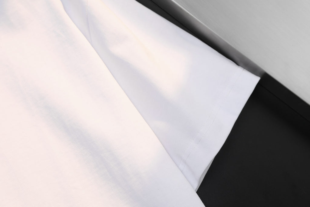 Gucci white short-sleeve T-shirt sleeve and side hem