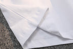 White Gucci short-sleeve T-shirt fabric fold and seam stitching detail