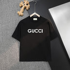 Black Gucci T-shirt with GUCCI logo on chest