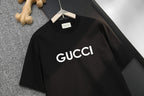 Black Gucci T-shirt with GUCCI logo, crew neck
