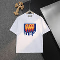 White Gucci T-shirt with colorful logo graphic on front