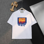 White Gucci T-shirt with colorful logo graphic on front