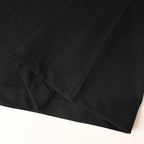 Black Versace T-shirt bottom hem with double-stitched edge