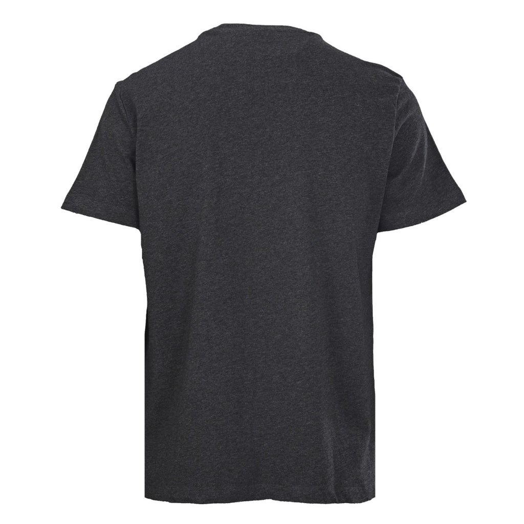 Versace T-shirt in dark gray, back view with crew neck and short sleeves