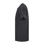 Versace T-shirt in dark gray, side view with short sleeves and crew neck