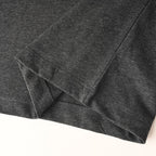 Versace T-shirt lower hem in dark gray with stitched edge detail