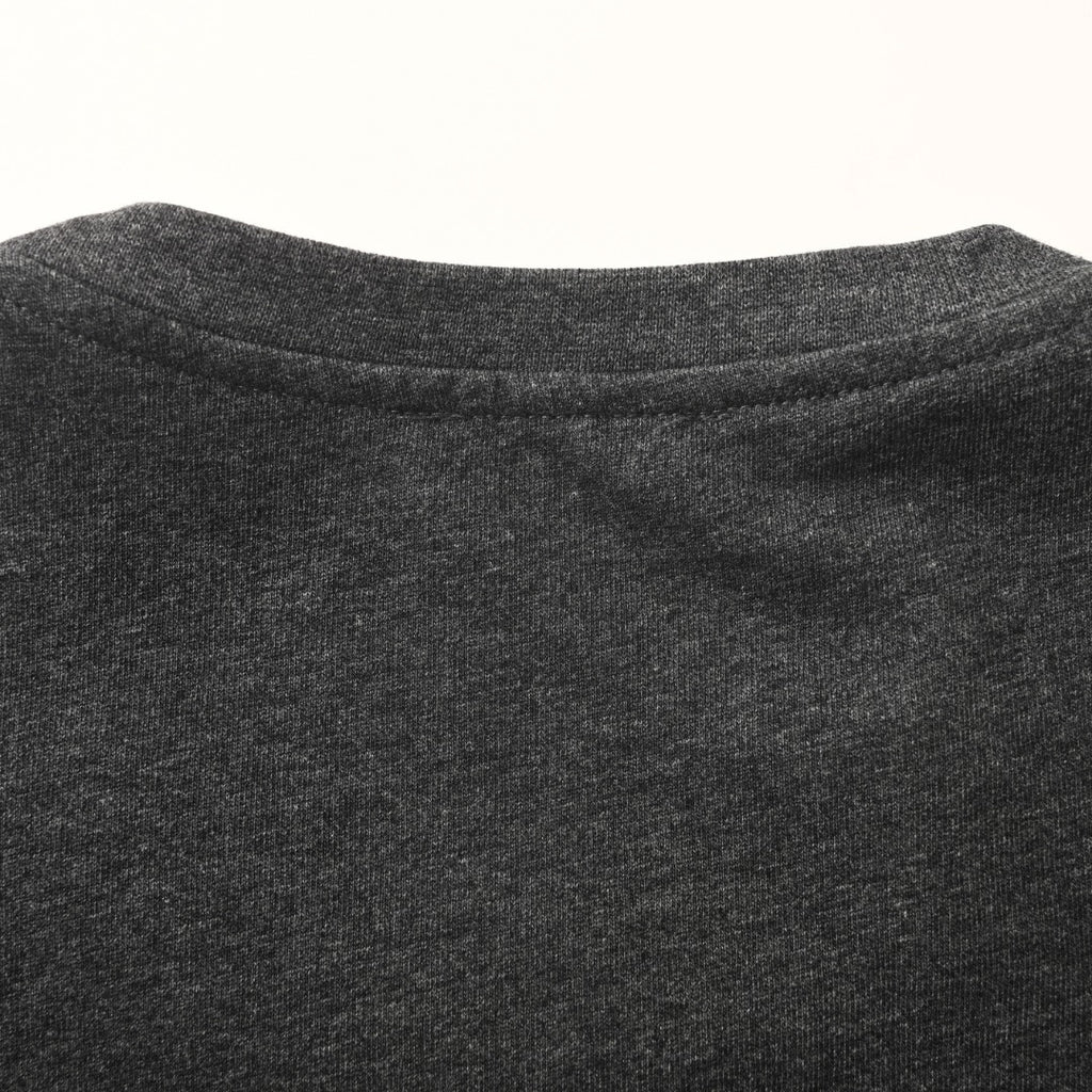 Versace T-shirt back yoke and neckline seam in dark gray