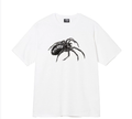Stussy white T-shirt with black spider graphic on chest
