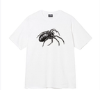 Stussy white T-shirt with black spider graphic on chest