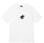 Stussy white T-shirt with black anchor logo graphic