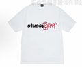 Light blue Stussy Sport graphic T-shirt with short sleeves and crew neck