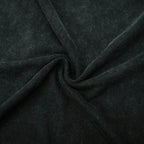 Dark gray T-shirt fabric close-up with gathered knit texture