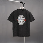 Chrome short-sleeve T-shirt, black with large back graphic centered